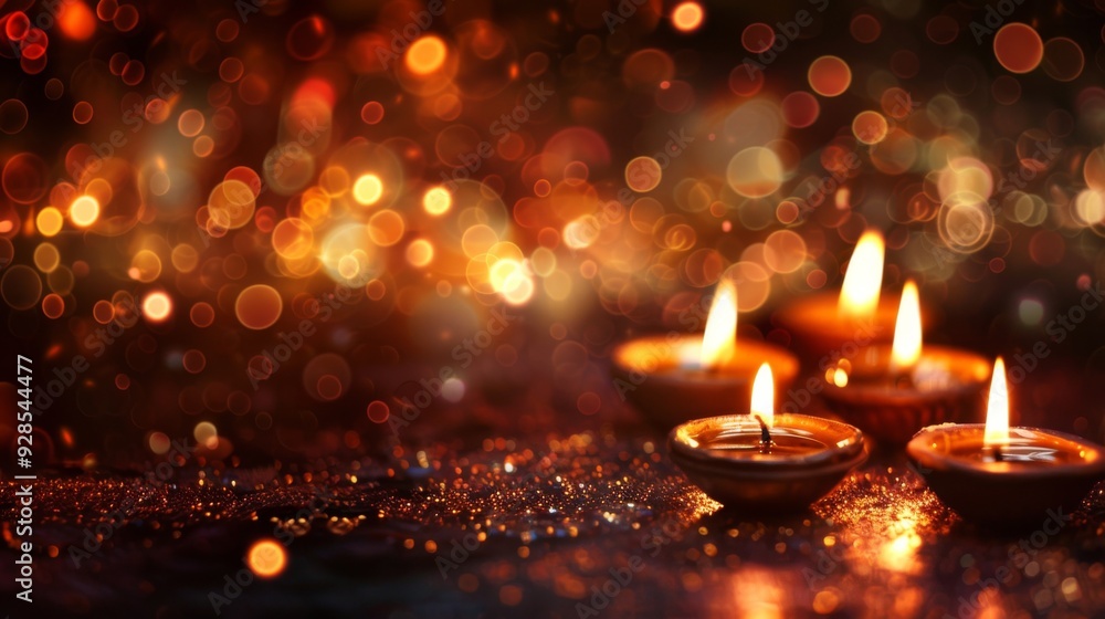 Diwali festival lights background illustration generated by ai Diwali festival lights background illustration generated by ai