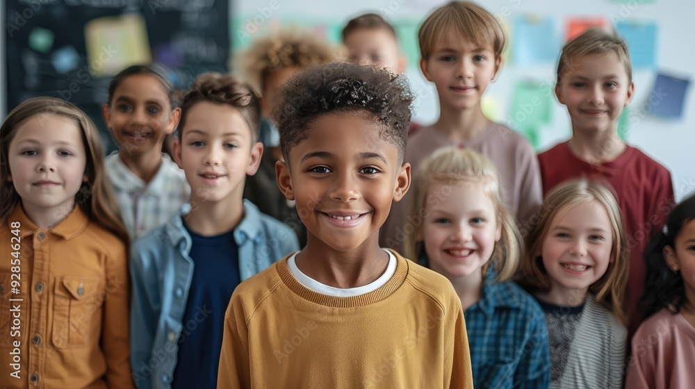 Happy_diverse_junior_school_students_children_group_ Happy_diverse_junior_school_students_children_group_