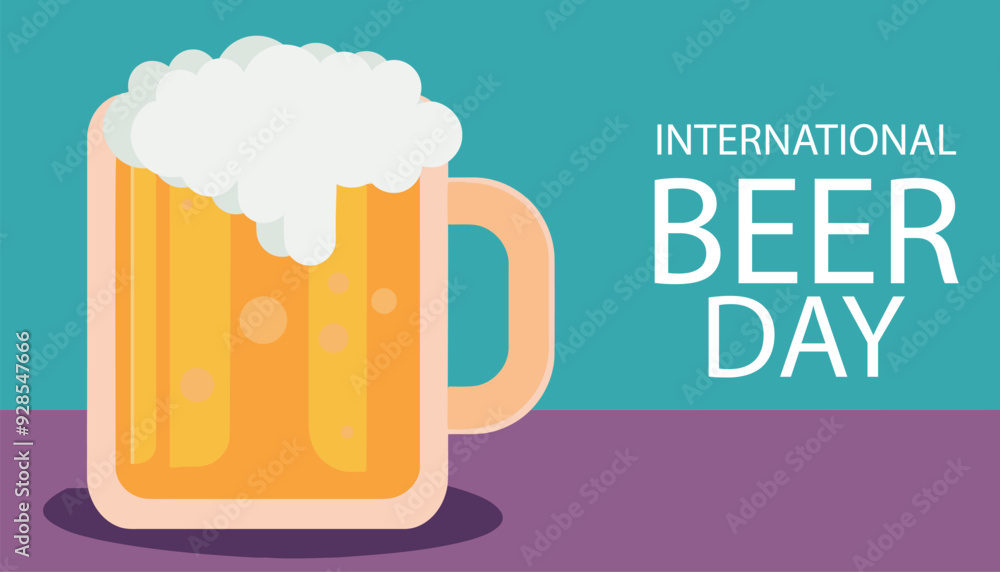 Vector illustration of Flat illustration for international beer day ...