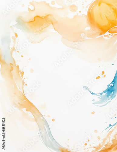 abstract light orange splash background - Generative AI