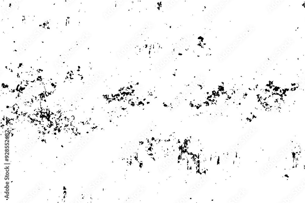 Fototapeta premium Black grunge Distressed texture Transparent Background, design element Gritty effect.