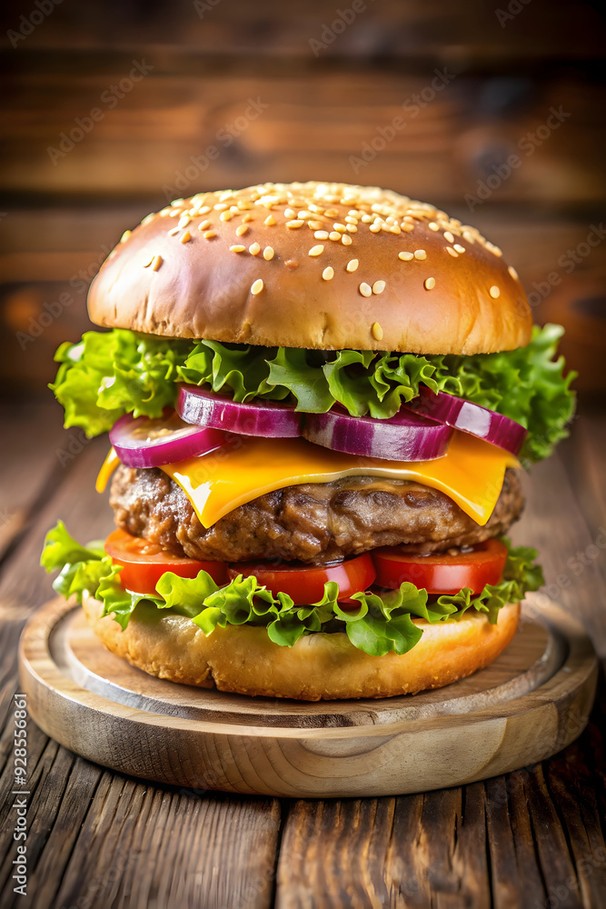 burger on white background burger on white background