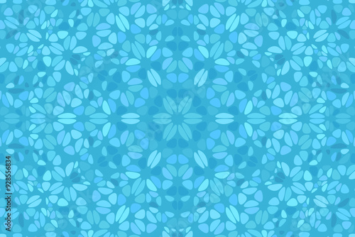 Dynamic round mosaic background - floral psychedelic vector design from colorful shapes