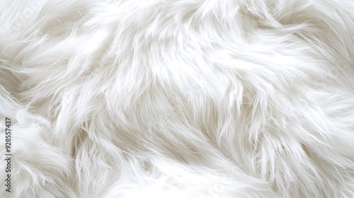 A fluffy white rabbit fur texture with delicate fibers