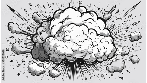 Explosion Cartoon Style - Comic Fire Burn Explode Hot Burn Burning
