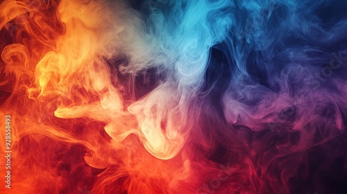 ethereal smoke patterns with a fluid motion, captured in rich pastel colors for an abstract