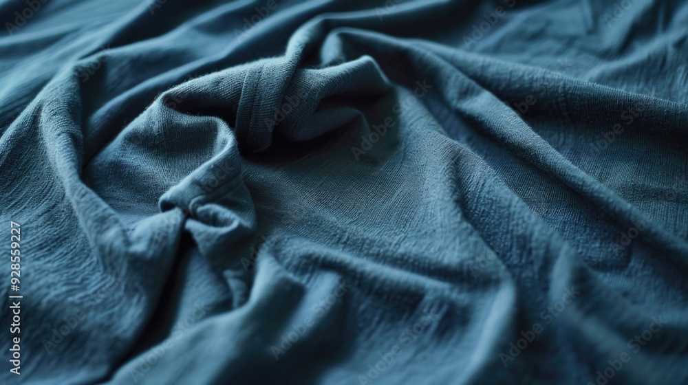 A close-up view of a bed with a blue blanket, perfect for use in home decor or bedding advertisements A close-up view of a bed with a blue blanket, perfect for use in home decor or bedding advertisements