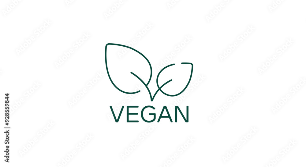 Obraz premium Vegan Product Certification Vector Illustration Icon