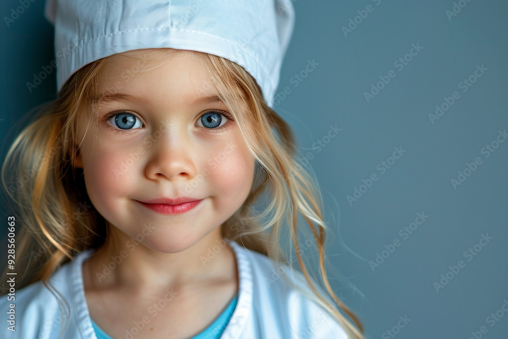 Generated with AI portrait of adorable cute girl wear costume like an adult Generated with AI portrait of adorable cute girl wear costume like an adult