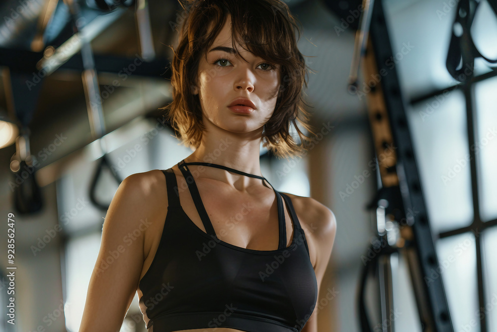 Focused motivated persistent sports person man woman sweating gym outdoor stadium training, Generative AI Focused motivated persistent sports person man woman sweating gym outdoor stadium training, Generative AI