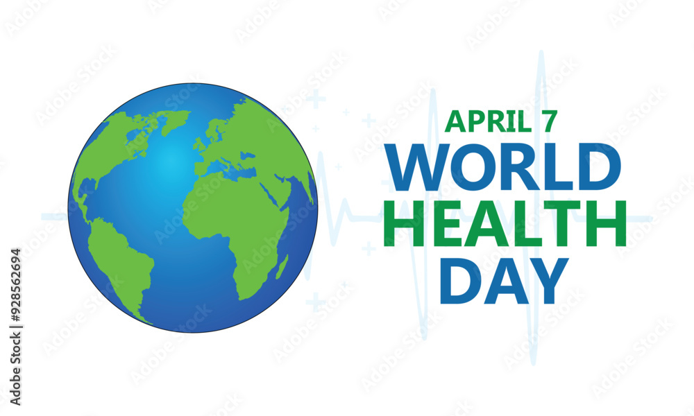 Vector 3D illustration of Health care background. World Health Day theme with globe. promoting 7th April health awareness day Vector 3D illustration of Health care background. World Health Day theme with globe. promoting 7th April health awareness day