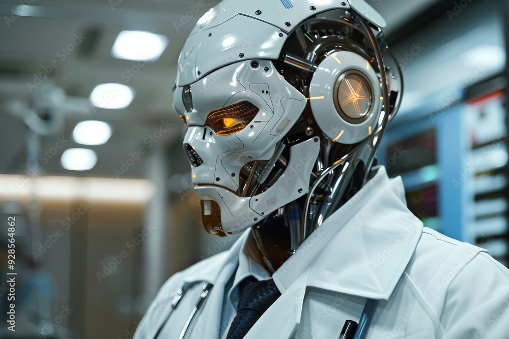 Robot cyborg humanoid helper in activities of daily life routine living with people, Generative AI Robot cyborg humanoid helper in activities of daily life routine living with people, Generative AI