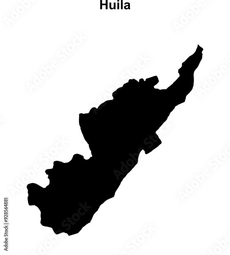 Huila outline map