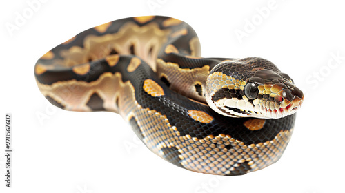 Ball Python isolated on transparent background, PNG