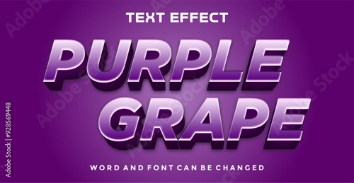 Purple grape editable text effect