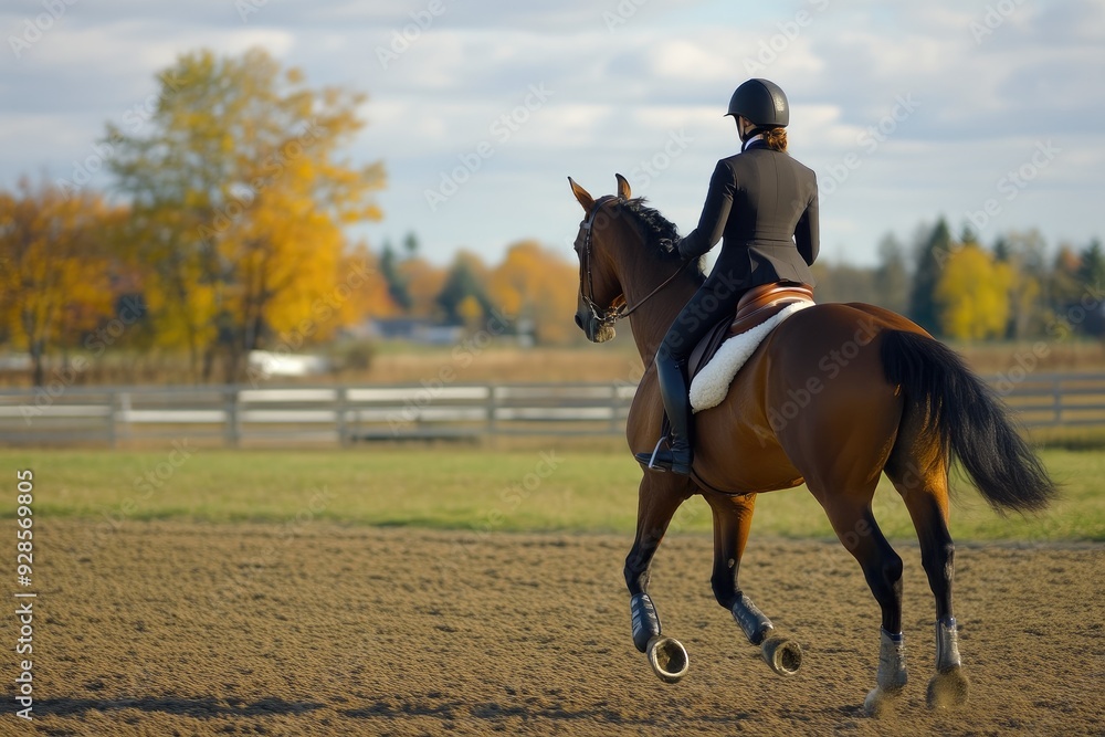 Horse and Rider Compete with Elegance in Para-Equestrian Event Horse and Rider Compete with Elegance in Para-Equestrian Event