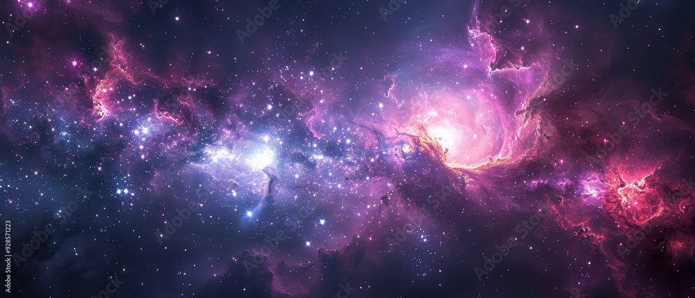 Obraz premium Cosmic Splendor: Mesmerizing Nebulas and Galaxies in High- Image