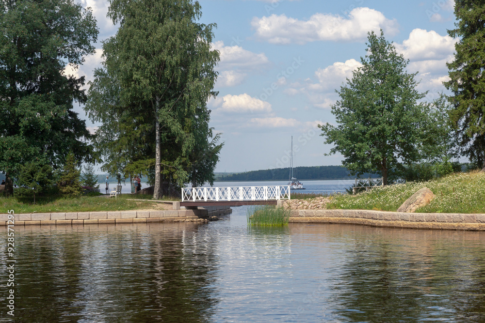 Vyborg, Russia - July 25, 2024 : Streets, sights of a beautiful ancient city. Vyborg, Russia - July 25, 2024 : Streets, sights of a beautiful ancient city.