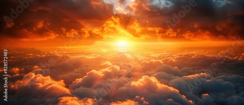 Radiant Golden Sunrise Piercing Through Dramatic Thick Clouds