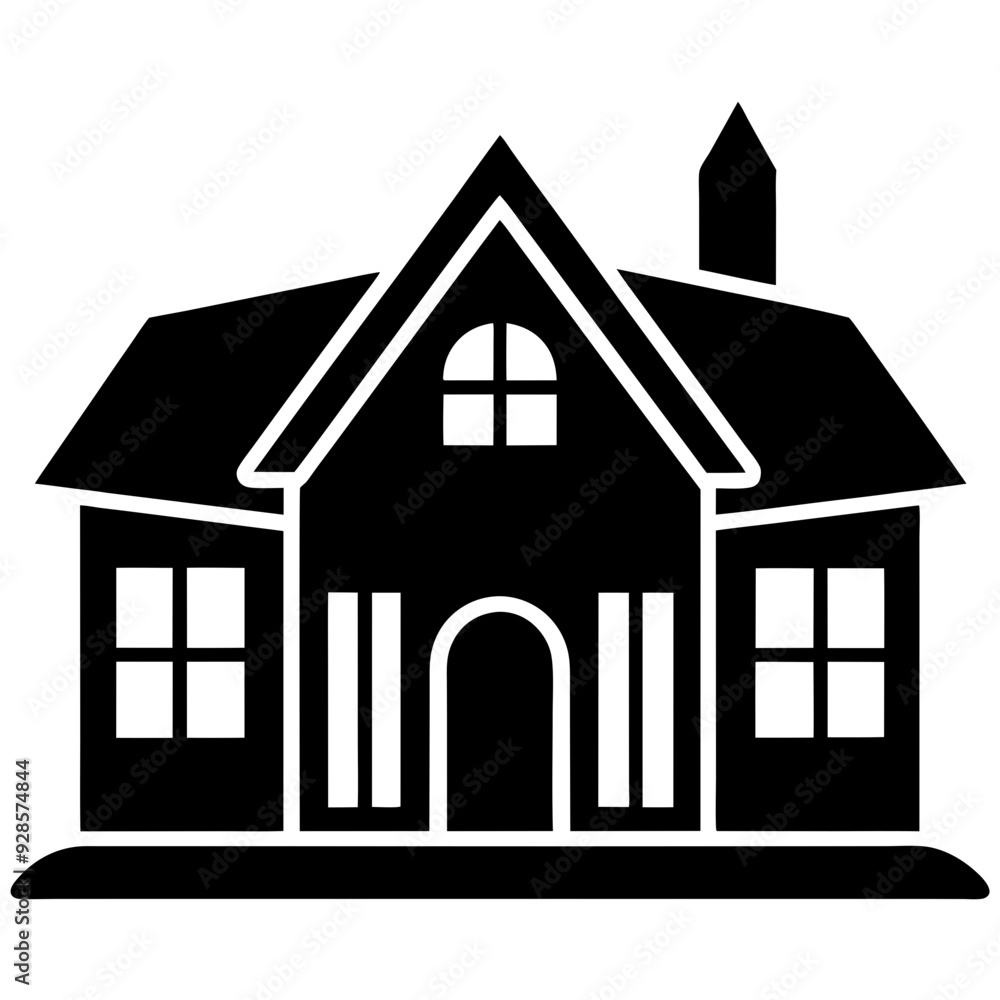 Silhouette house vector element illustration icon Silhouette house vector element illustration icon