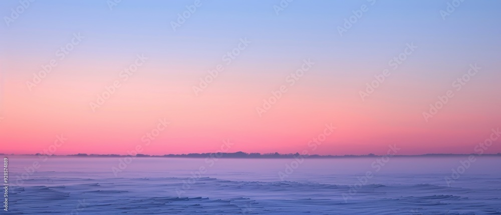 Serene Dawn - Light Fog and Pastel Sky Tranquility Serene Dawn - Light Fog and Pastel Sky Tranquility
