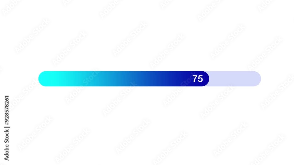 Loading bar downloading progress animation transfer 0-100 on white background. Loading bar downloading progress animation transfer 0-100 on white background.