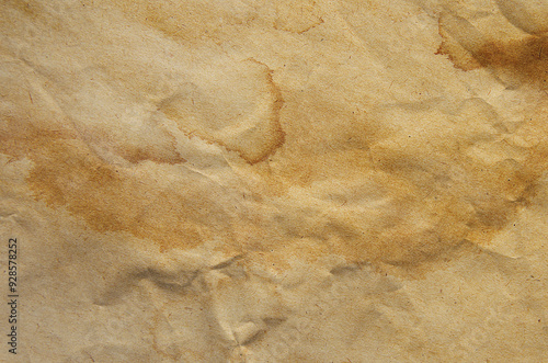 Brown crumpled paper for background image