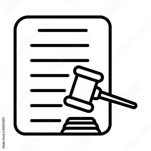 Court Decision line icon