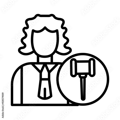 Public Defender line icon
