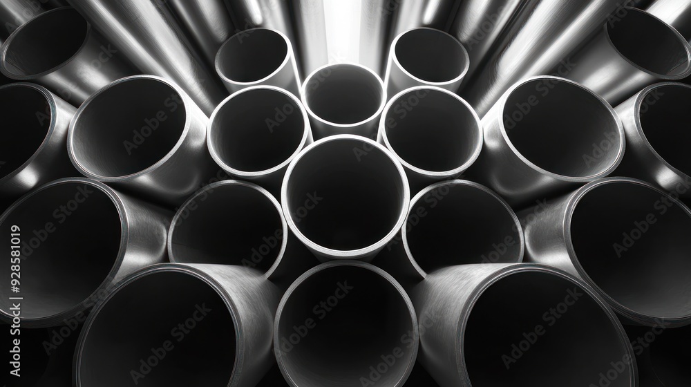 Abstract Metal Pipes Composition