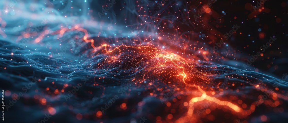 Futuristic Hologram of Interstellar Map in Stunning Futuristic Hologram of Interstellar Map in Stunning