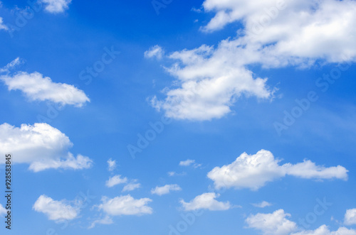 White clouds in blue sky