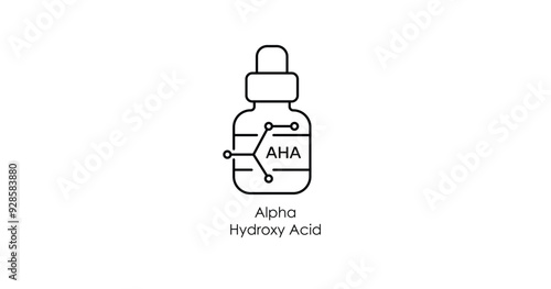 Alpha Hydroxy Acid Molecule Vector Illustration Icon