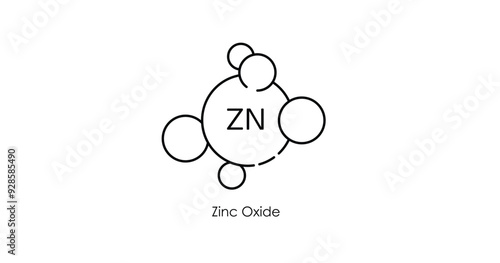 Zinc Oxide Compound Vector Illustration Icon