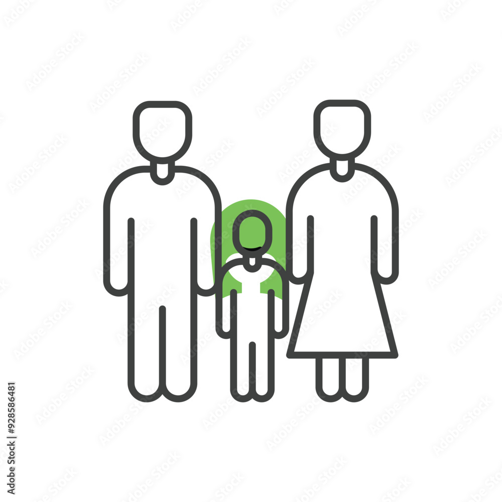 Fototapeta premium Family vector icon