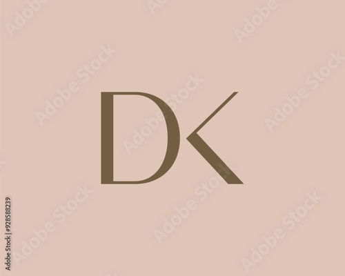 DK letter logo icon design. Classic style luxury initials monogram.