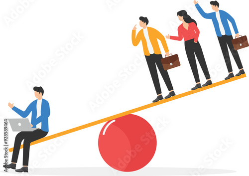 men in business suits stand on scales,

