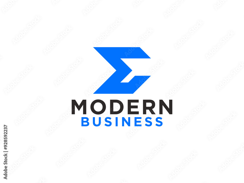 E Letter Line Stripe Ribbon Vector Logo Concept Design Template E Letter Line Stripe Ribbon Vector Logo Concept Design Template