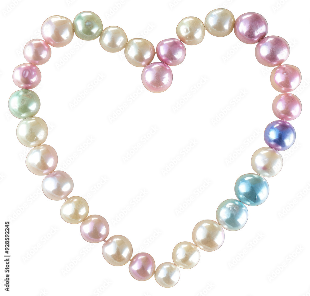 PNG Pastel pearl heart shape PNG Pastel pearl heart shape
