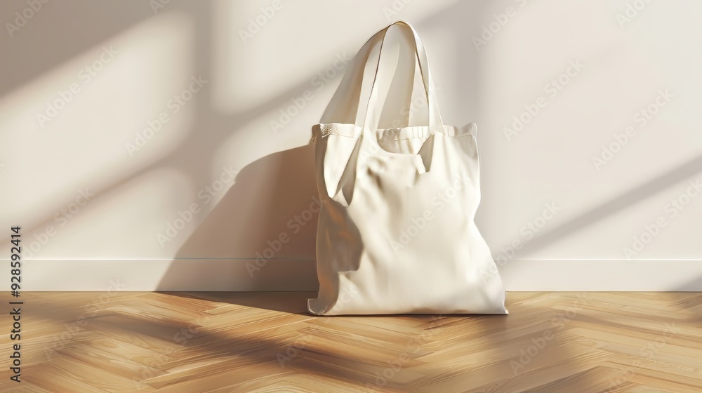 A blank canvas tote bag mockup A blank canvas tote bag mockup