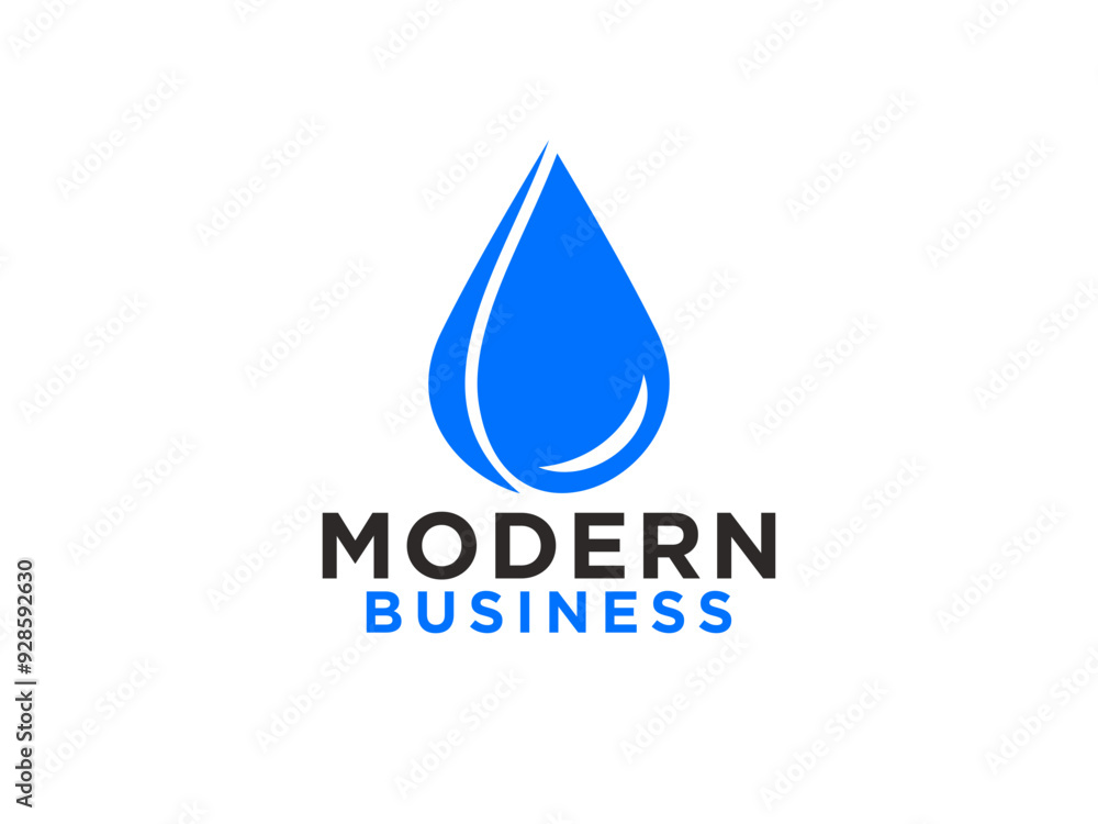 Water Logo. Blue Water Drop Icon with Ocean Sea Water Waves isolated on White Background. Usable for Business, Science, Healthcare, Medical and Nature Logos. Water Logo. Blue Water Drop Icon with Ocean Sea Water Waves isolated on White Background. Usable for Business, Science, Healthcare, Medical and Nature Logos.