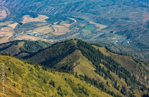 view from the top of the mountains