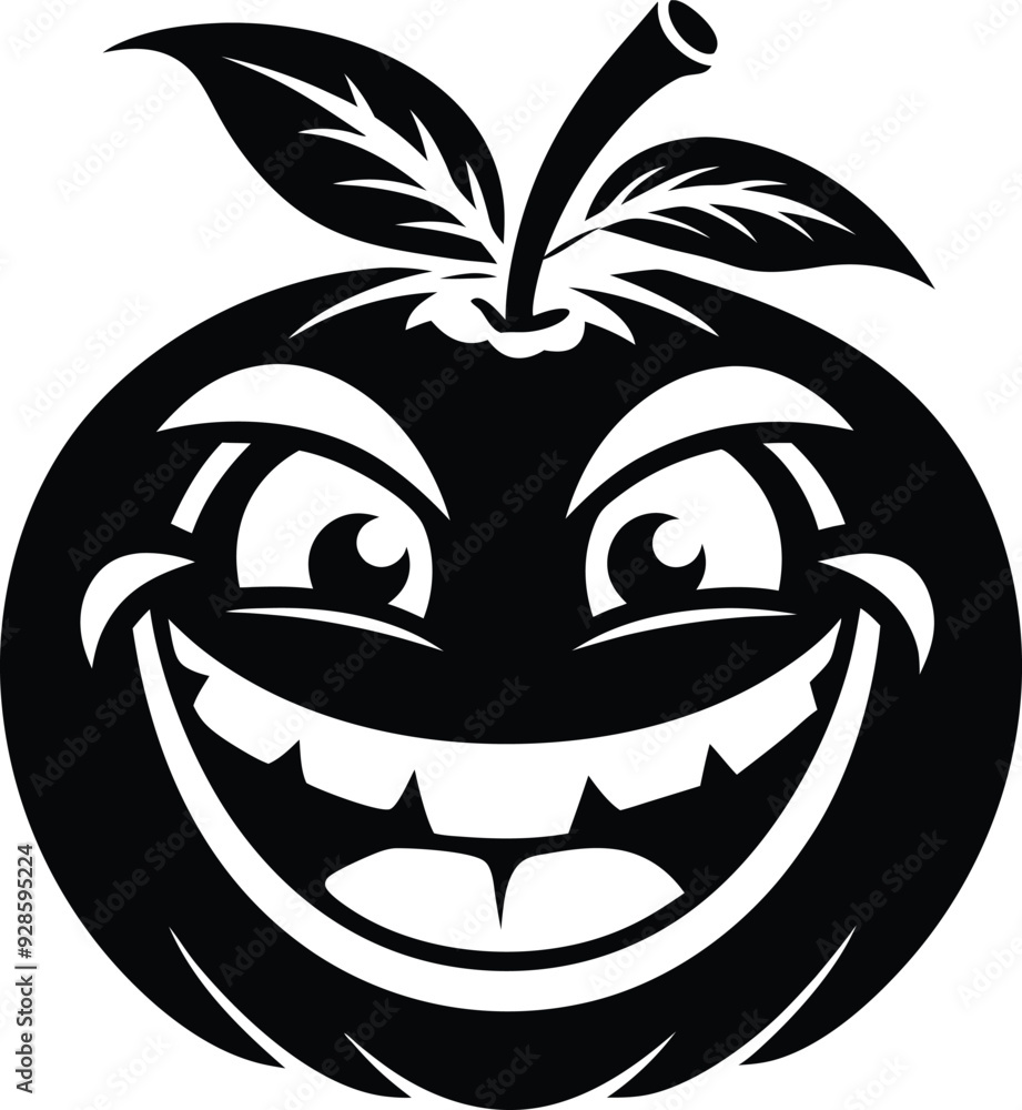 funny fruit cartoon character illustration black and white funny fruit cartoon character illustration black and white