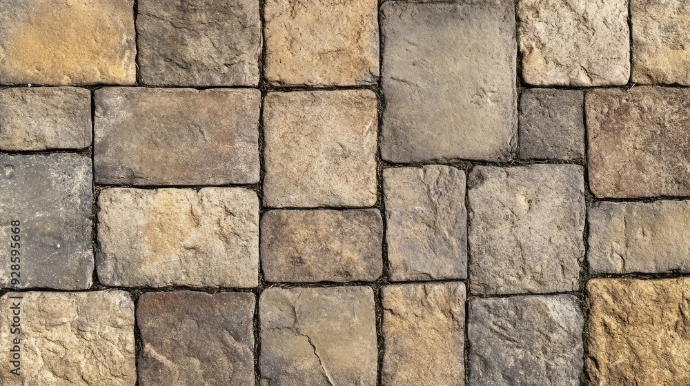 A pattern of natural stone pavers, perfect for a detailed and textured background. A pattern of natural stone pavers, perfect for a detailed and textured background.