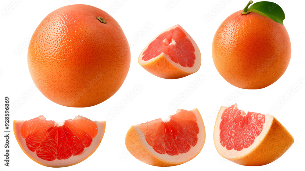 real fresh grapefruit isolated on transparent background in various angles and positions real fresh grapefruit isolated on transparent background in various angles and positions