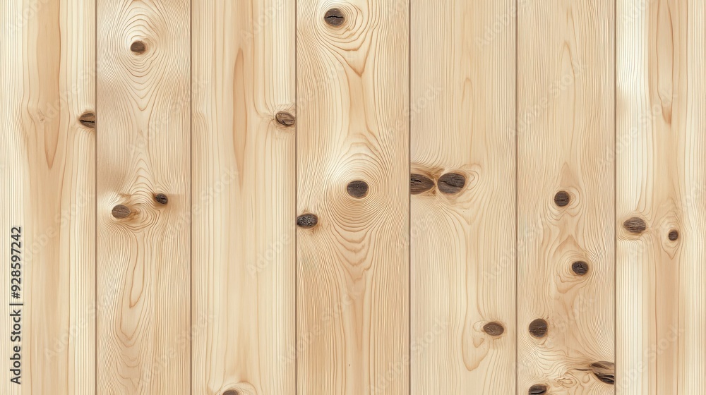 A seamless pattern of light pine wood flooring, with a natural finish and visible knots. A seamless pattern of light pine wood flooring, with a natural finish and visible knots.