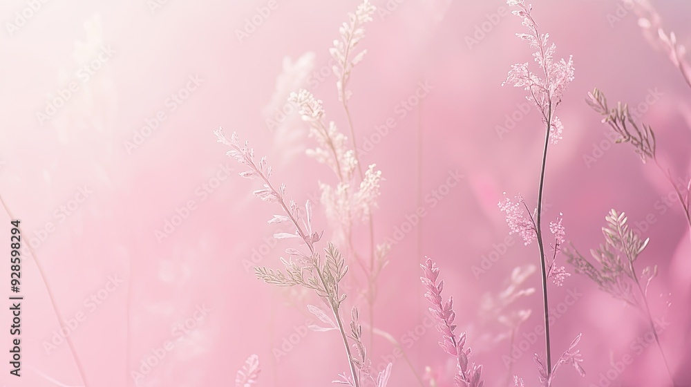 Fototapeta premium A soft pink background with a subtle texture, offering a gentle and feminine aesthetic.