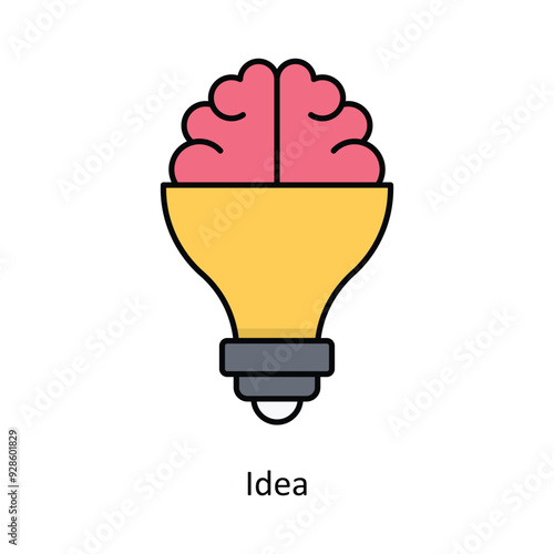 Idea vector filled outline Icon Design illustration. Graphic Design Symbol on White background EPS 10 File