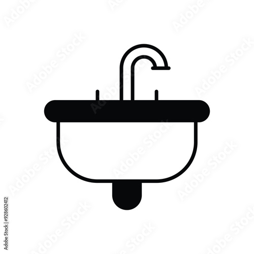 Washbasin vector icon