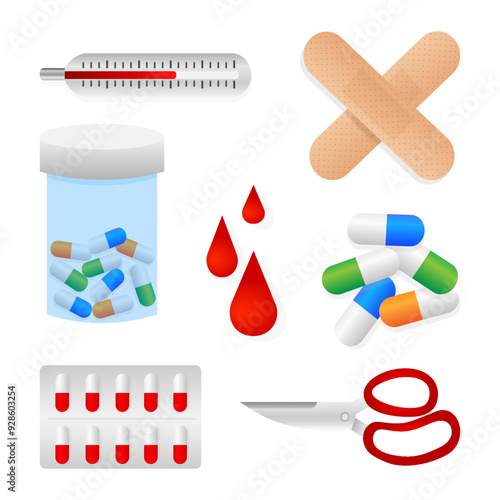 medical equipment for home use. Vector illustration